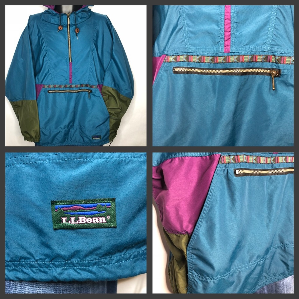 Men’s LL Bean Anorak pullover windbreaker